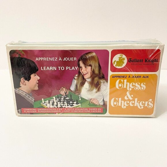 Vintage ARRCO Gallant Knight Chess Checkers Learn To Play Set - Picture 8 of 16